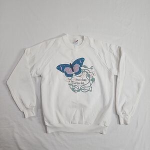 Vintage Christian Sweatshirt Prefect In Beauty God Shines Forth Ps 50:2‎ Large
